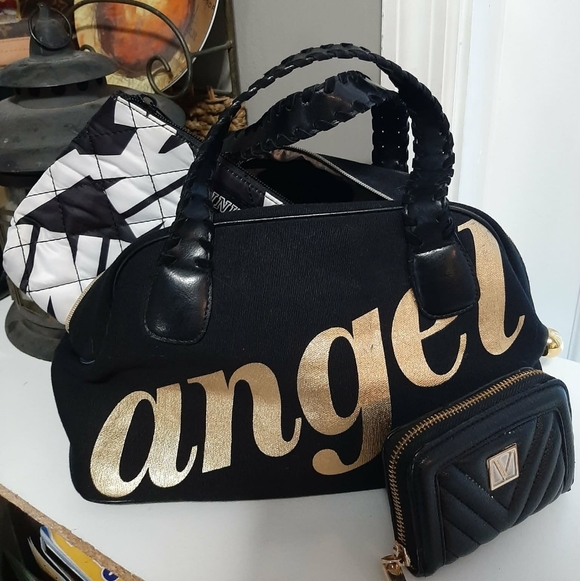 Victoria's Secret Handbags - VICTORIA'S SECRET "Angel" Bowler Bag 3 Pc Set
